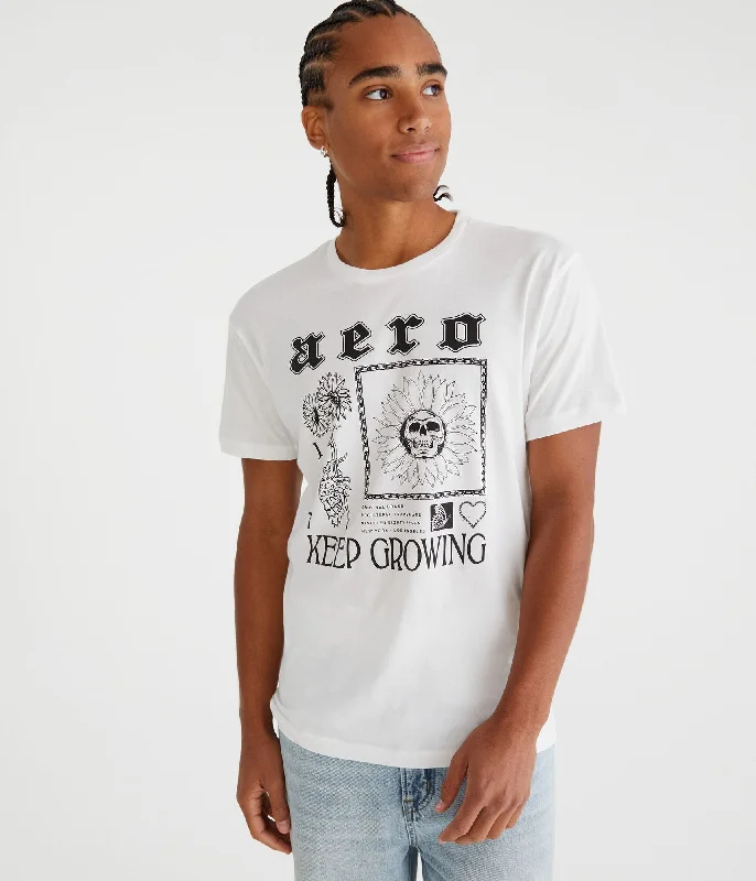 men's summer cotton tees -Aeropostale 1987 Keep Growing Graphic Tee