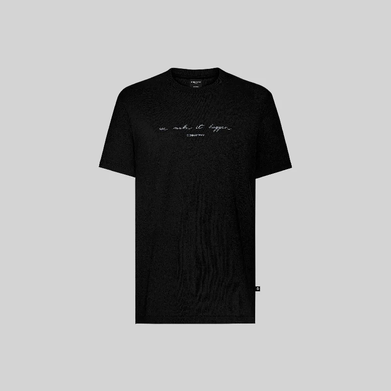 trendy v-neck t-shirts for men -ALPHA T-SHIRT BLACK