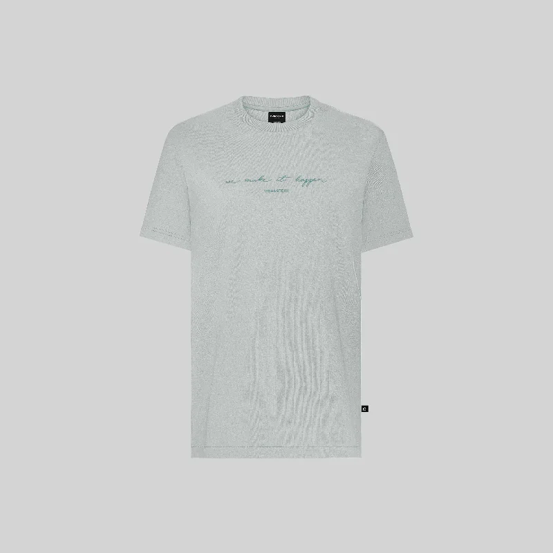 men's crewneck graphic t-shirts -ALPHA T-SHIRT SEA GRASS