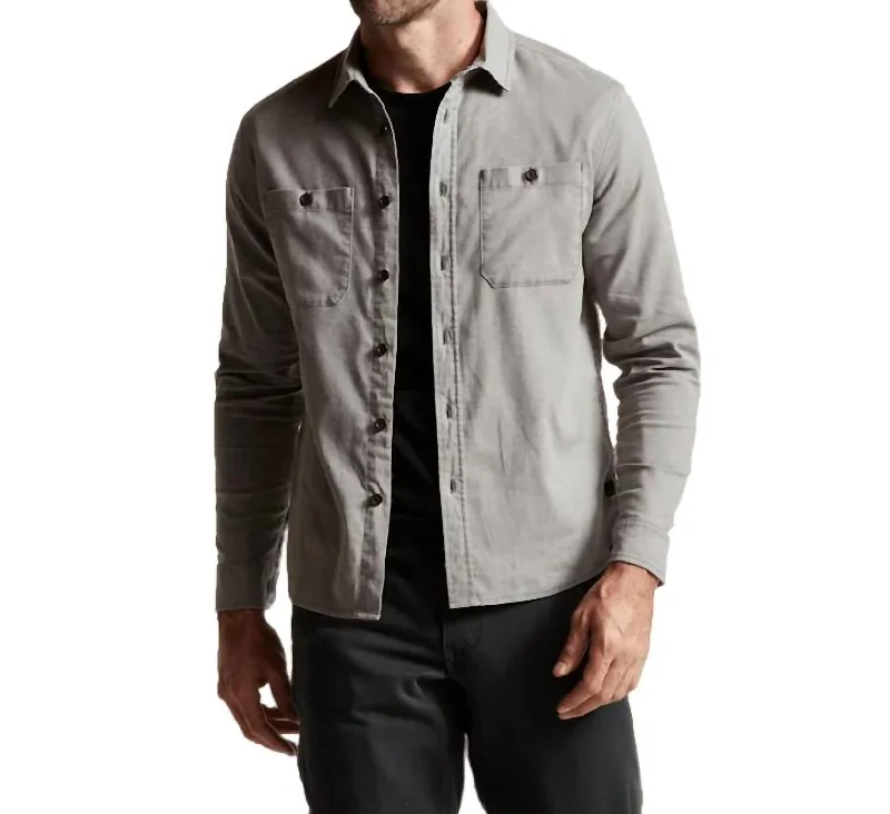 striped shirts for men -Ambary Ls Shirt In Woodsmoke Heather