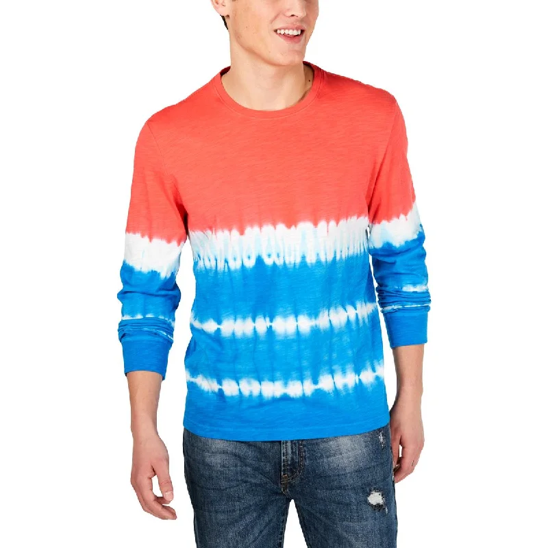 men's graphic tees for layering -American Rag Mens Tie-Dye Crew Neck T-Shirt