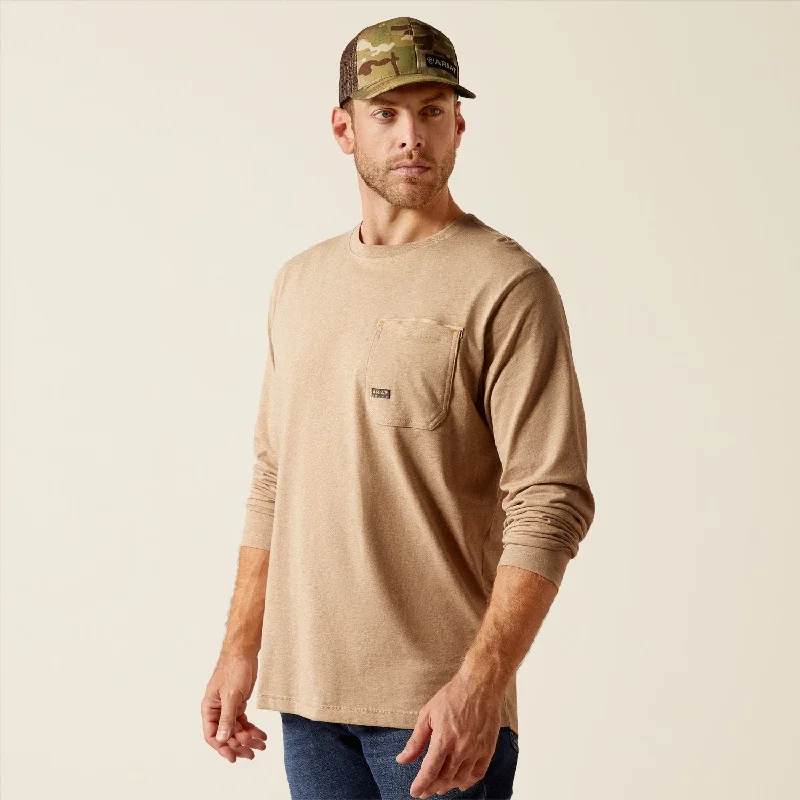 men's stylish printed tees -Ariat Men's Workman Born For This Graphic Long Sleeve T-Shirt