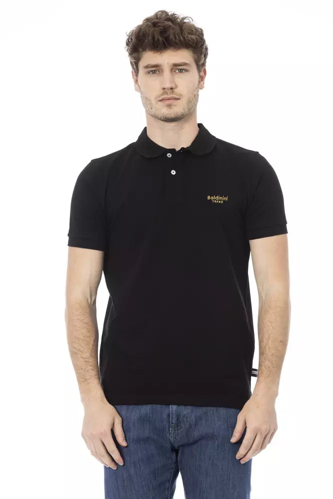 men's classic ribbed polo shirts -Baldinini Trend  Cotton Polo Men's Shirt