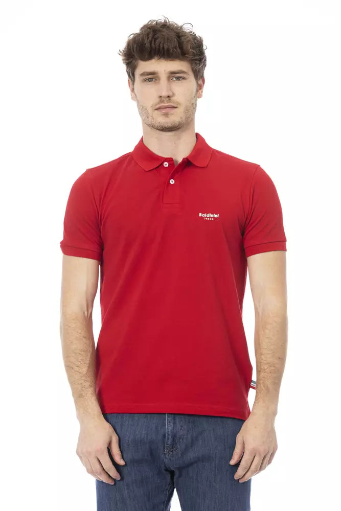 men's athletic pique polo shirts -Baldinini Trend  Cotton Polo Men's Shirt