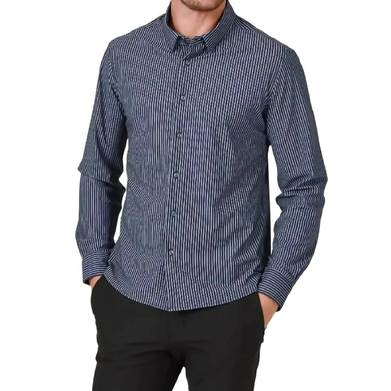 men's premium casual shirts -Blaine Long Sleeve Shirt In Black