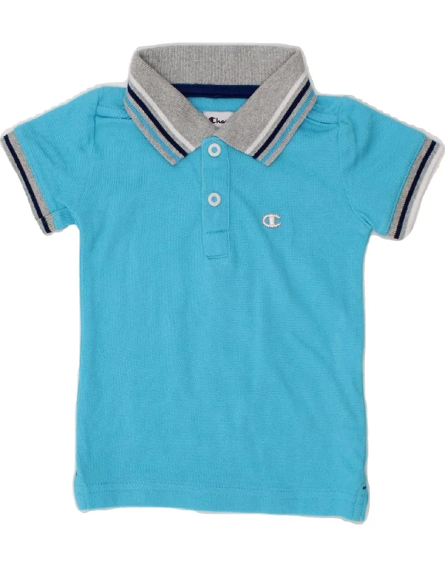 men's polo shirts with side vents -CHAMPION Baby Boys Polo Shirt 3-6 Months 2XS Blue