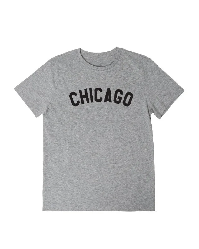 men's summer cotton tees -Chicago Basic T-Shirt - Heather Grey