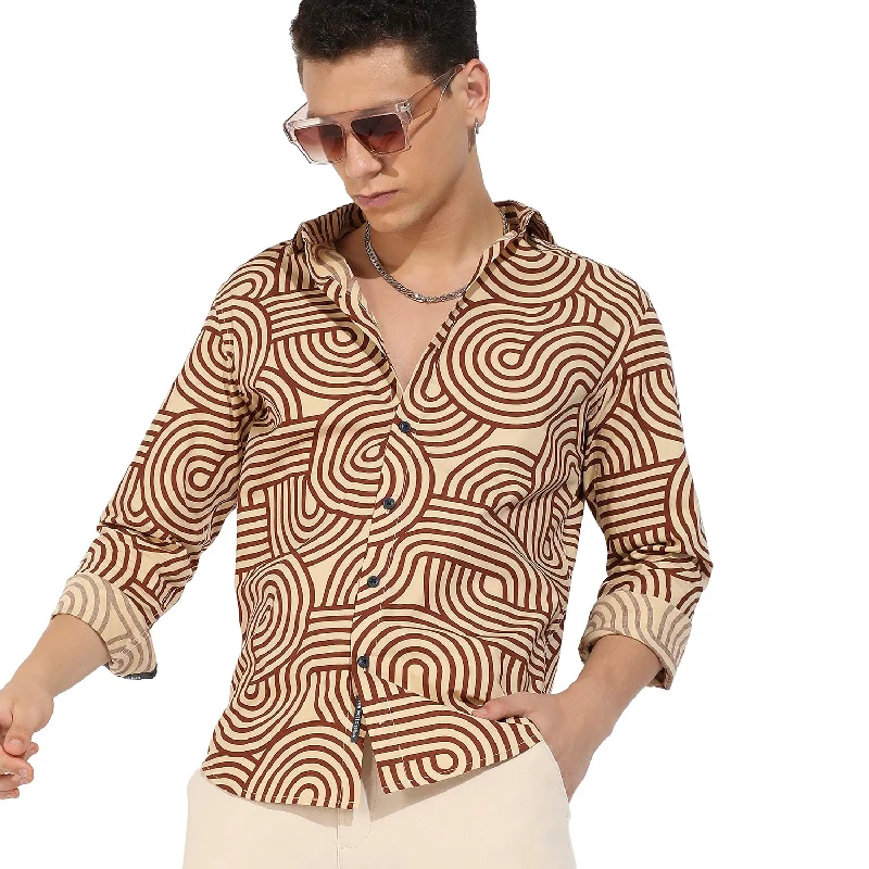 men's seasonal shirts -Contrast Lines Shirt