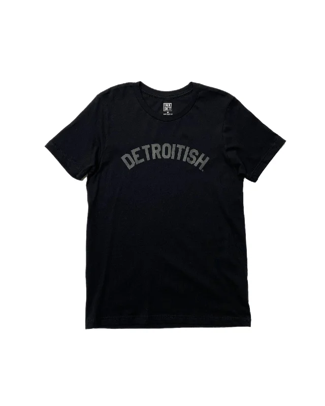 cool summer t-shirts -Ink Detroit Detroitish T-Shirt - Black on Black