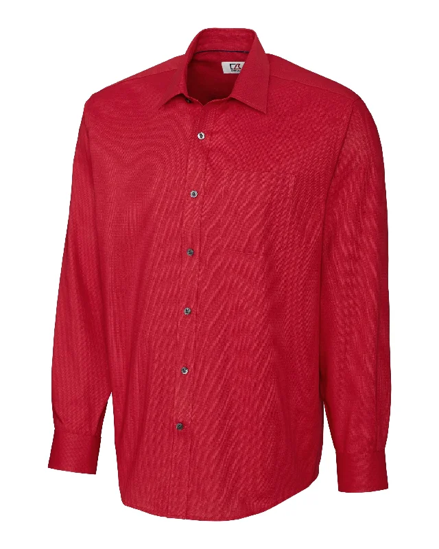 men's Oxford shirts -Cutter & Buck Men's L/S Epic Easy Care Spread Nailshead Shirt