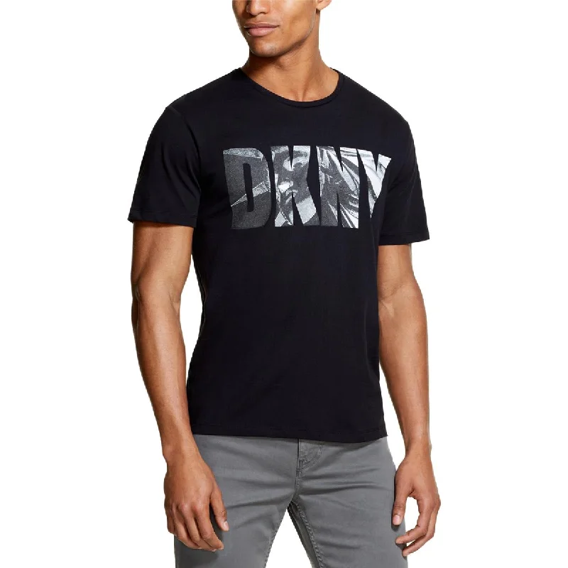 cool t-shirts for men -DKNY Mens Printed Logo Graphic T-Shirt