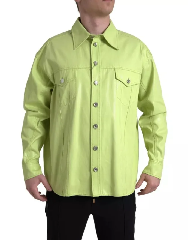 men's long-sleeve casual shirts -Dolce & Gabbana  Cotton Colla Casual Button Down Men's Shirt (Pre-Owned)