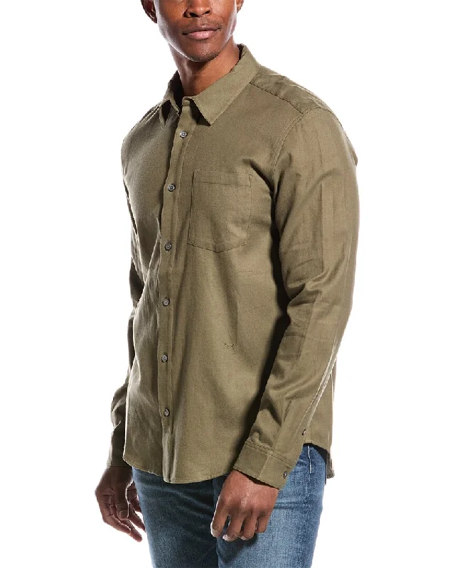 men's rugged shirts for outdoor activities -FRAME Denim Brushed Twill Shirt