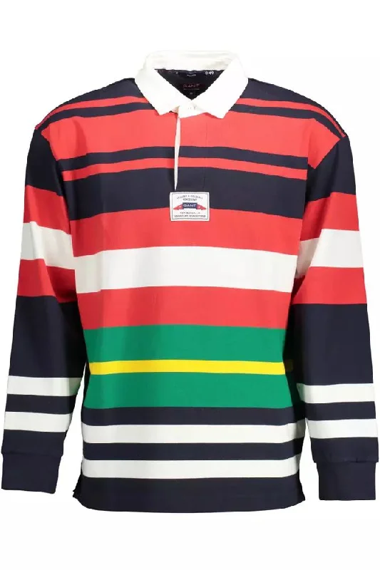 men's striped cotton polo shirts -Gant Timeless  Cotton Polo with Contrasting Men's Accents