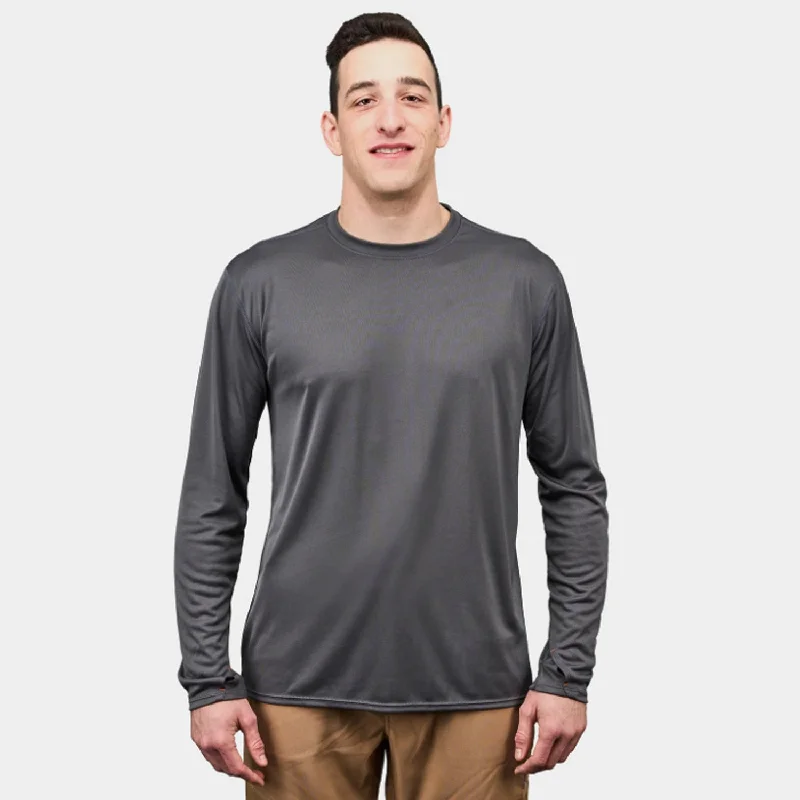 comfortable t-shirts for men -Grundéns Men's Tough Sun Crew Performance Long Sleeve T-Shirt