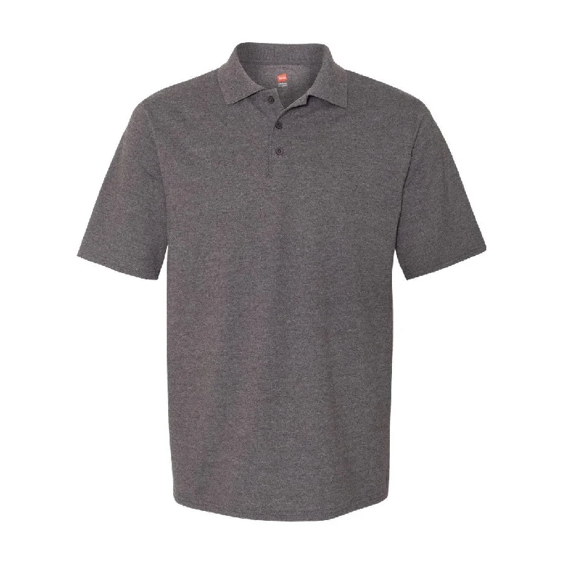 cotton polo shirts for men -Hanes X-Temp Piqu Polo with Fresh IQ