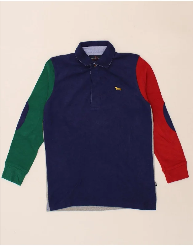 men's polo shirts with logos -HARMONT & BLAINE Boys Long Sleeve Polo Shirt 12-13 Years XL Multicoloured