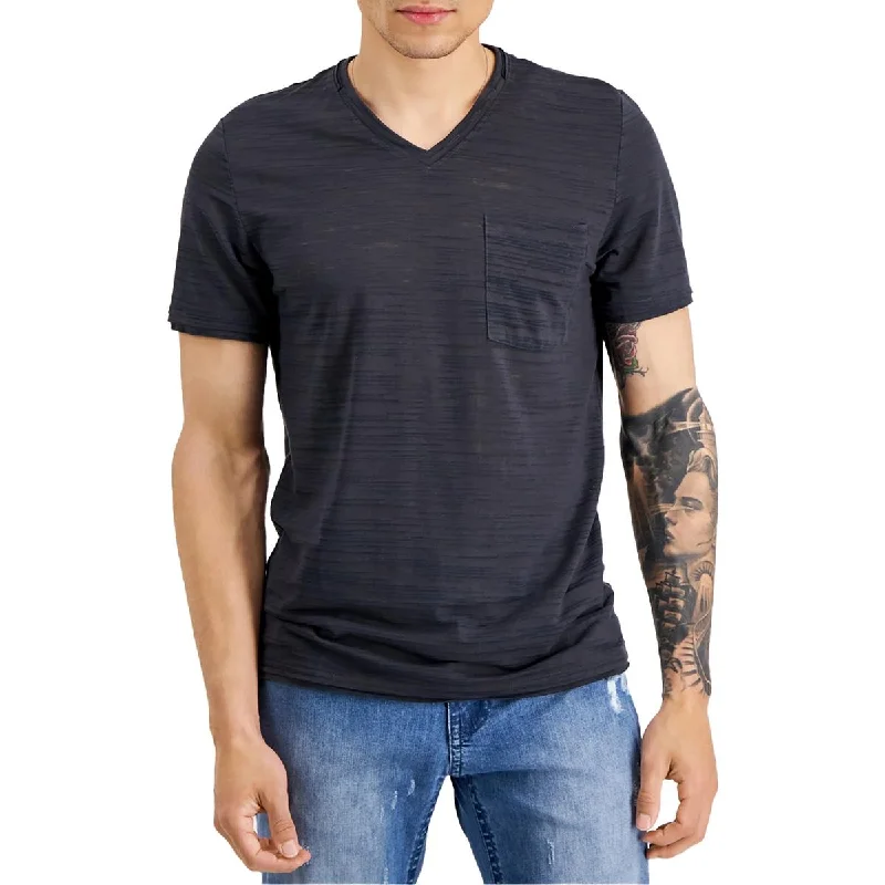 graphic tees for men -INC Mens Burnout V-Neck T-Shirt