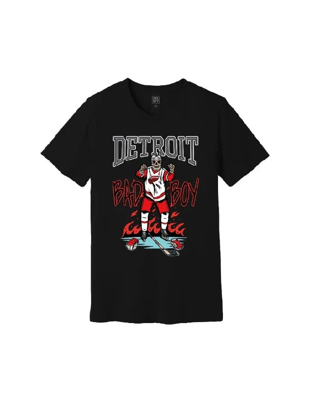 slim-fit cotton t-shirts -Ink Detroit Bad Boy T-Shirt - Black