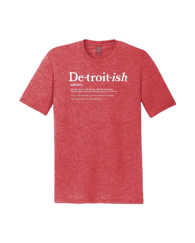 athletic-style t-shirts for men -Ink Detroit - Detroitish Defined Tri Blend T-Shirt - Red