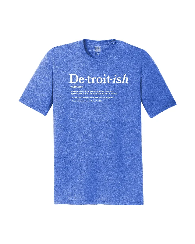 men's t-shirts for casual wear -Ink Detroit - Detroitish Defined Tri Blend T-Shirt - Royal Blue