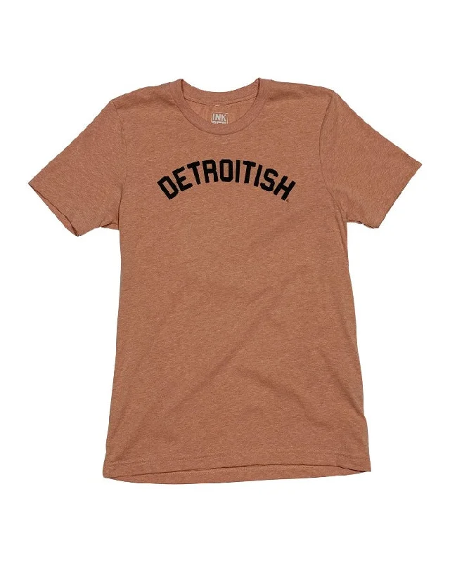 men's t-shirts with logos -Ink Detroit Detroitish T-Shirt - Heather Sunset