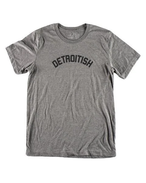 men's stylish printed tees -Ink Detroit Detroitish Tri Blend T-Shirt - Heather Grey