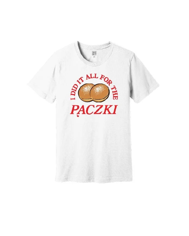 men's graphic t-shirts -Ink Detroit Limited Edition "I did it all for the Paczki" T-Shirt - White