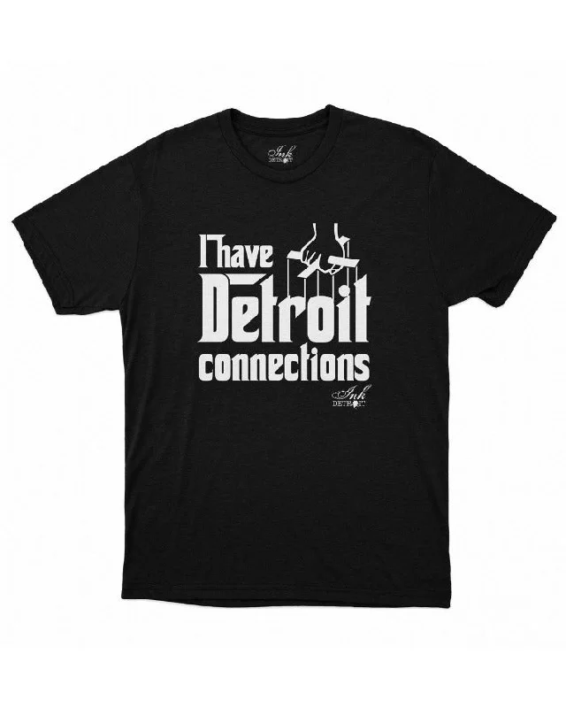 trendy printed t-shirts -Ink Detroit I Have Detroit Connections T-Shirt - Black