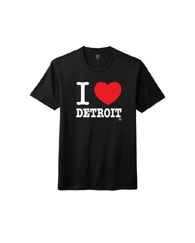 graphic tees for men -Ink Detroit - I Love Detroit T-Shirt - Black