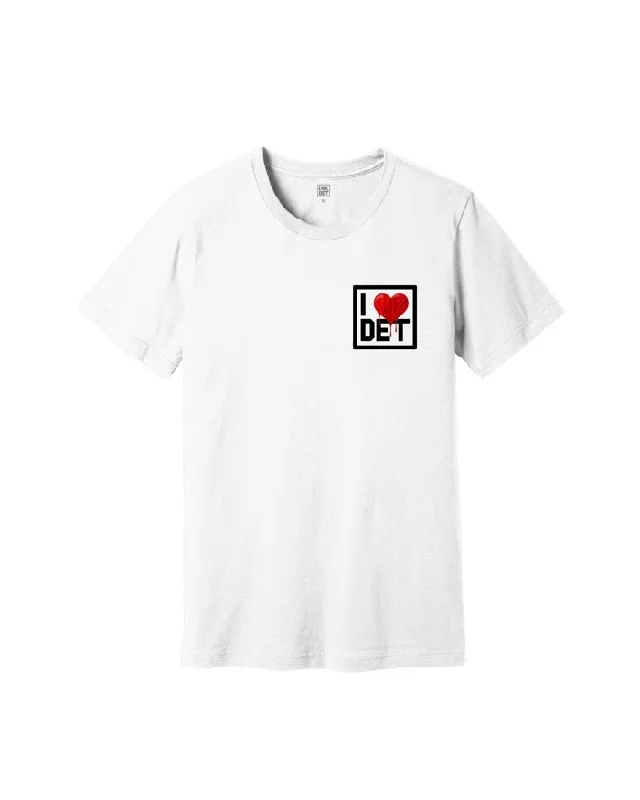 men's t-shirts for casual wear -Ink Detroit I Love Detroit T-Shirt - White