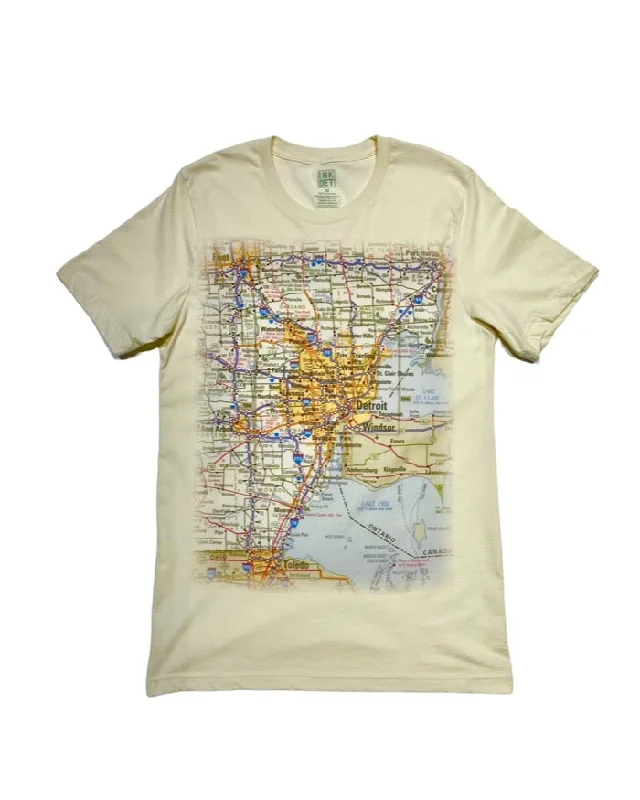 men's casual summer t-shirts -Ink Detroit - Metro Detroit Area T-Shirt - Naturally