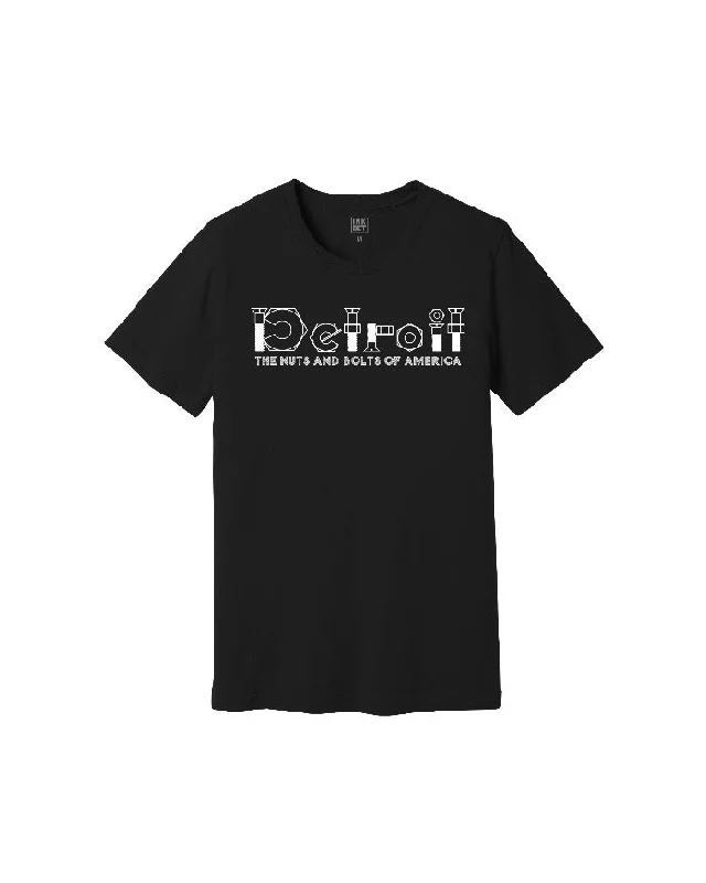 men's fashion fit t-shirts -Ink Detroit - Nuts and Bolts T-Shirt - Black