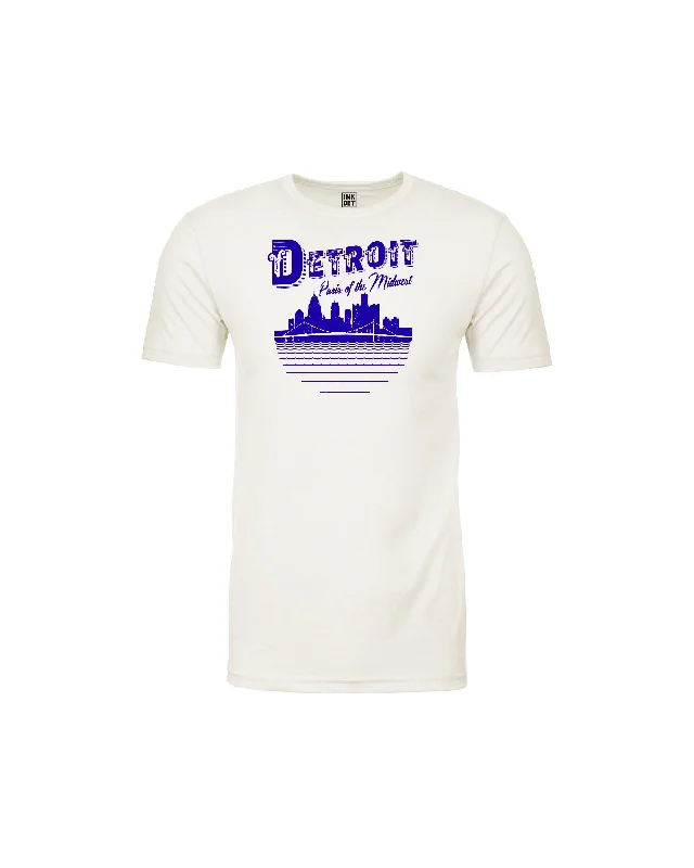 trendy graphic t-shirts -Ink Detroit Paris of The Midwest T-Shirt - White