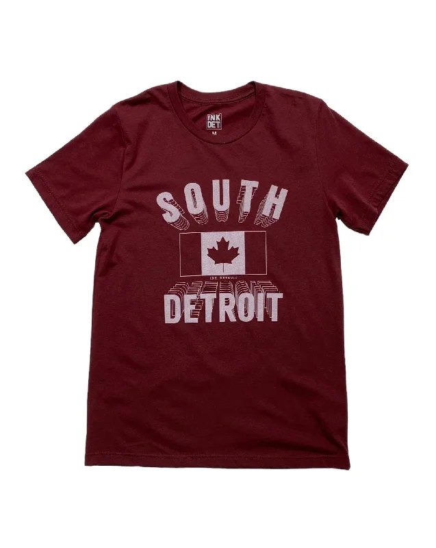 men's fashion fit t-shirts -Ink Detroit South Detroit T-Shirt - Cardinal Red