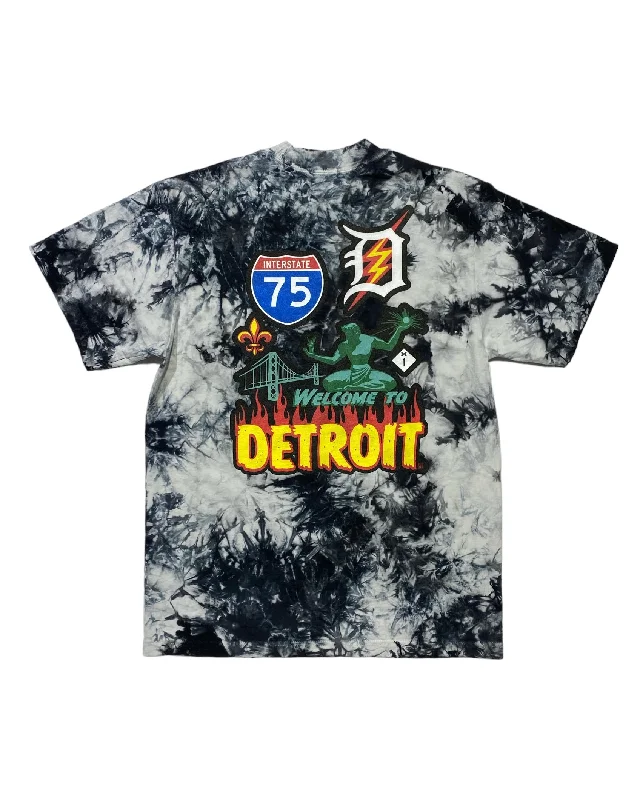 lightweight summer t-shirts -Ink Detroit - Welcome to Detroit - T-Shirt - Tie Dye