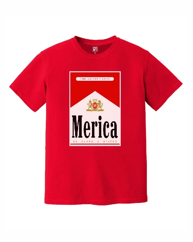 casual street t-shirts for men -INK - Merica T-Shirt - Red