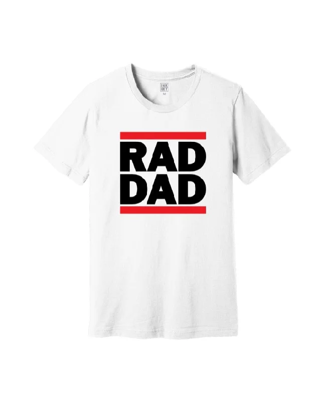 men's t-shirts with logos -INK "RAD DAD" T-Shirt - White