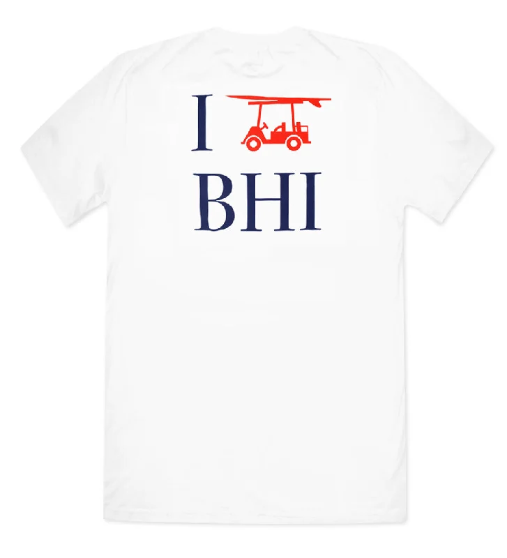 men's custom print t-shirts -Island Tee - BHI Cart - White