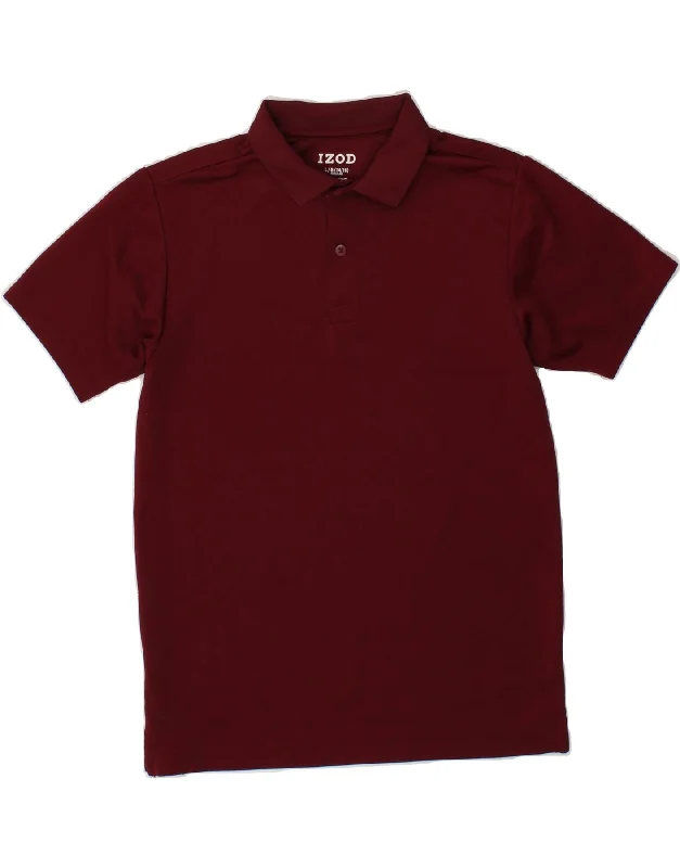 men's breathable polo shirts -IZOD Boys Regular Polo Shirt 14-15 Years Large  Burgundy Polyester