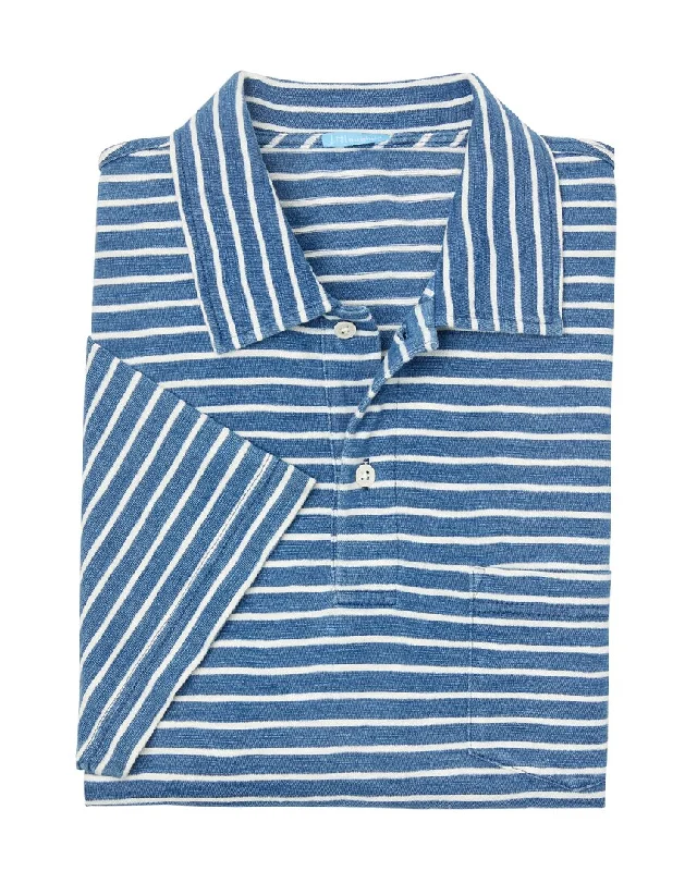 lightweight polo shirts for sports -J.McLaughlin Martin Stripe Marlon Knit Top