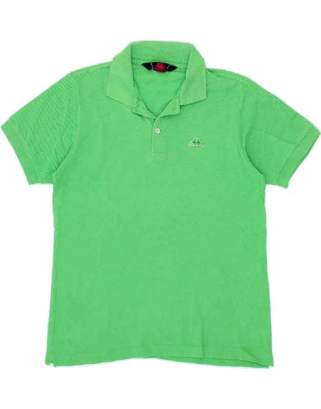 men's custom polo shirts -KAPPA Boys Polo Shirt 12-13 Years Large Green Cotton