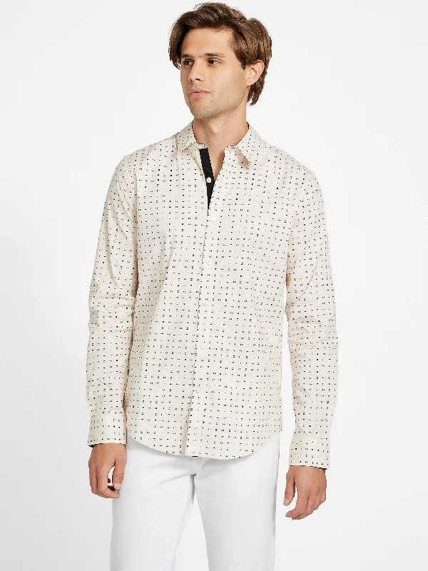 men's business casual shirts -Kay Geo Long-Sleeve Shirt