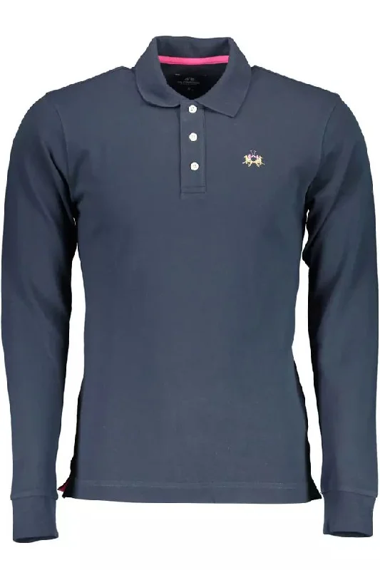 vibrant polo shirts for men -La Martina Chic Slim Fit Long-Sleeved Polo Men's Shirt