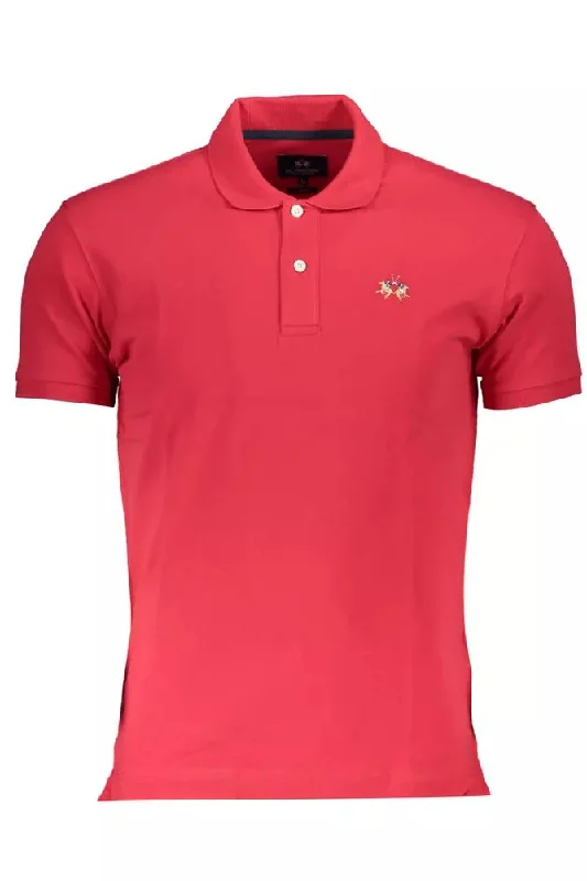 men's classic ribbed polo shirts -La Martina Chic Slim-Fit Polo with Contrasting Men's Details