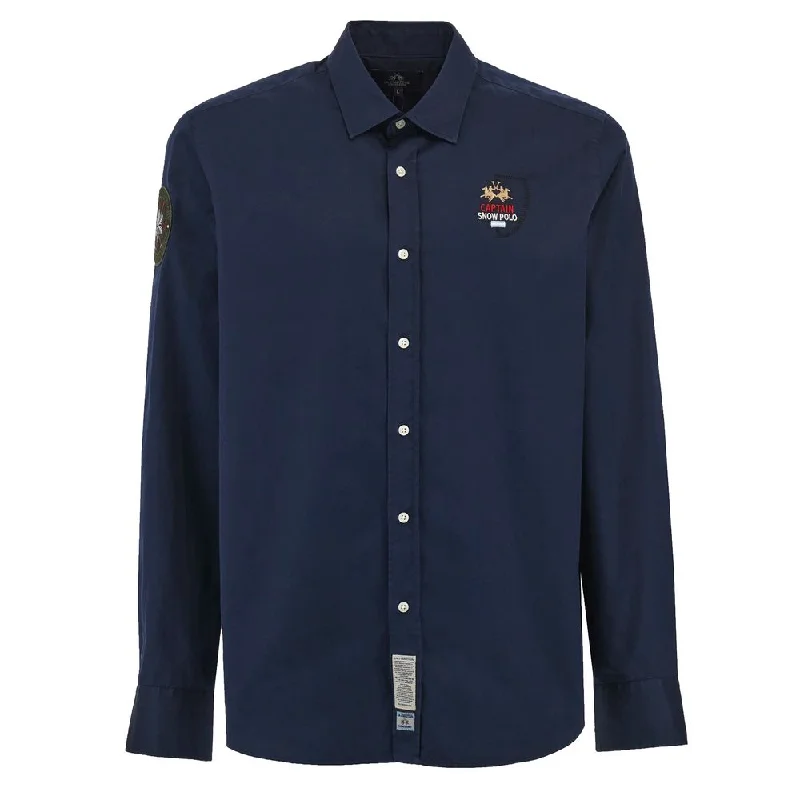 men's short-sleeve shirts -La Martina  Cotton Men's Shirt