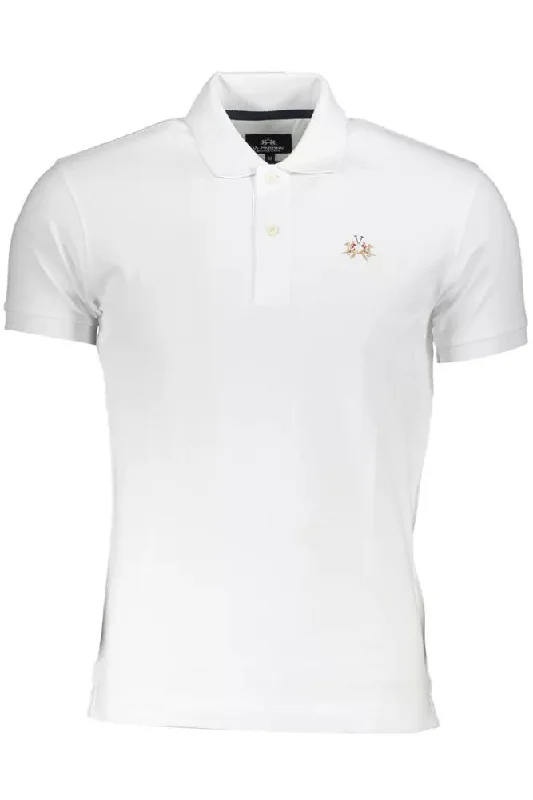 men's casual cotton polo shirts -La Martina  Cotton Polo Men's Shirt