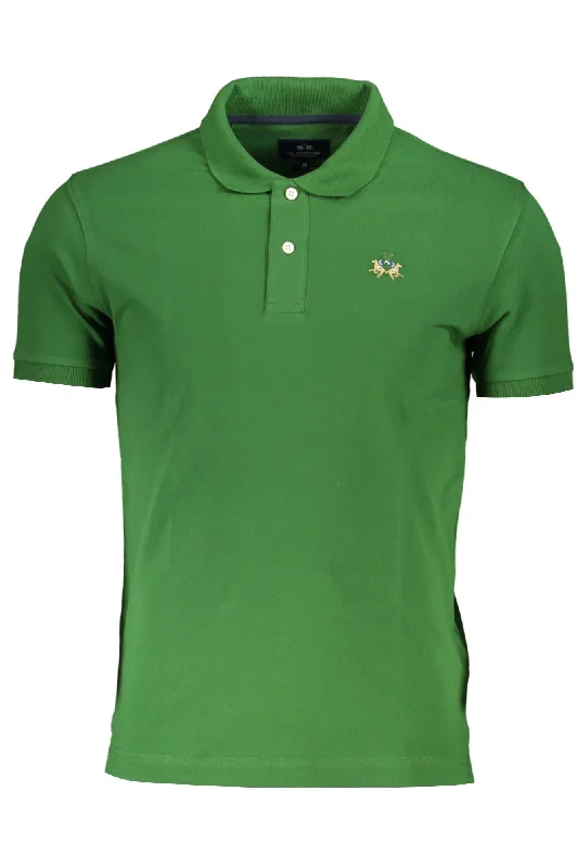 men's polo shirts with mesh back -La Martina  Cotton Polo Men's Shirt