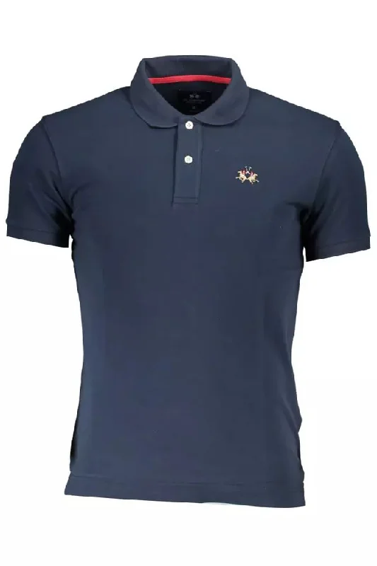 men's custom embroidered polo shirts -La Martina  Cotton Polo Men's Shirt