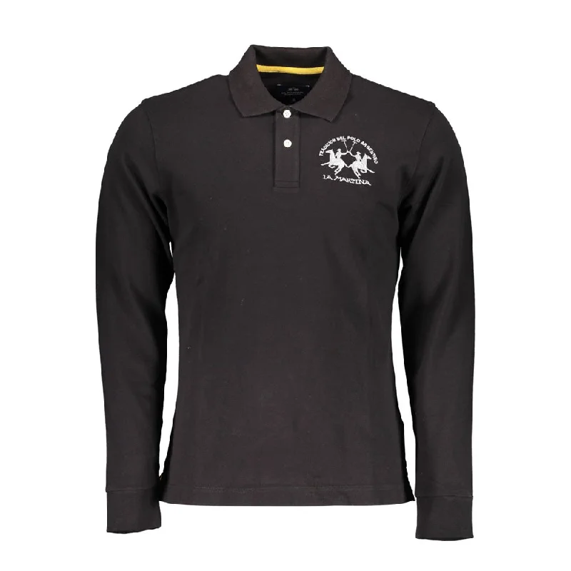 men's designer polo shirts -La Martina  Cotton Polo Men's Shirt